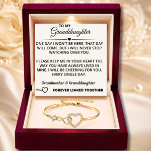 To My Granddaughter – Infinity Heart Bracelet – Forever Linked Together