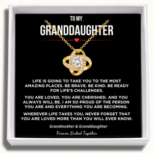 To My Granddaughter - Love Knot Necklace