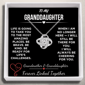 To My Granddaughter – Love Knot Necklace – I'll Always Be Cheering For You