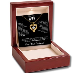 To My Wife - Forever & Always Heart Necklace - Love of My Life