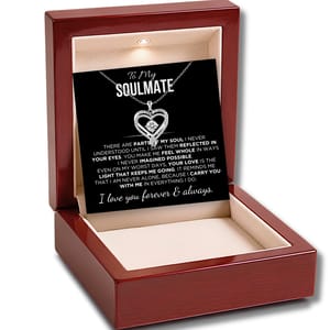 To My Soul Mate - Forever & Always Heart Necklace - My Greatest Blessing