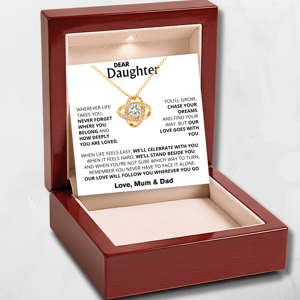 To My Daughter Necklace From Mum & Dad – Our Love Goes With You