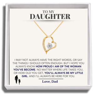 Daughter Necklace from Dad - Proud of My Girl