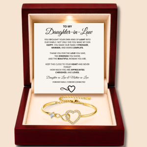 To My Daughter in Law – Love Heart Bracelet - Family by Heart