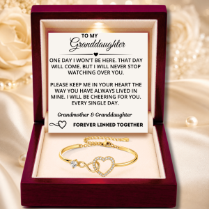 To My Granddaughter – Infinity Heart Bracelet – Forever Linked Together