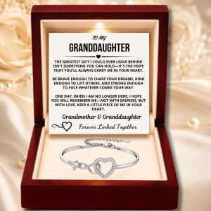 To My Granddaughter – Infinity Heart Bracelet – Keep Me In Your Heart