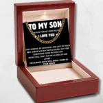 To My Son - Stainless Steel Cuban Link Chain - Love You Son