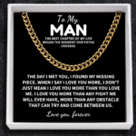 To My Man - Stainless Steel Cuban Link Chain - Love You More