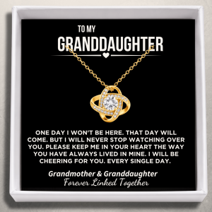 To My Granddaughter – Love Knot Necklace – Always Loved, Forever Cherished