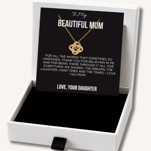 To My Mother - Love Knot Necklace - I Love You Mum