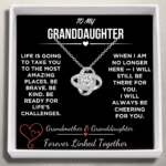 To My Granddaughter – Love Knot Necklace – I'll Always Be Cheering For You
