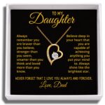 To My Daughter - Dad's Forever Love Heart Necklace