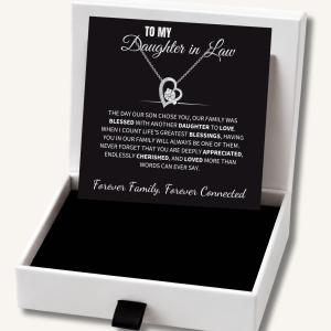 To My Daughter in Law - Love Heart Necklace - Family By Love