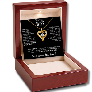 To My Wife - Forever & Always Heart Necklace - Love of My Life