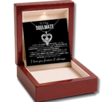 To My Soul Mate - Forever & Always Heart Necklace - My Greatest Blessing
