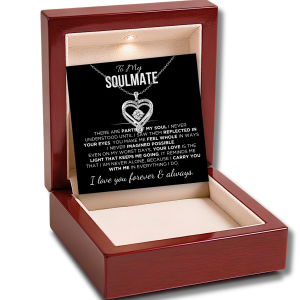 To My Soul Mate - Forever & Always Heart Necklace - My Greatest Blessing