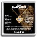 Daughter Necklace from Dad - Love Knot Necklace - Dad Believes in You