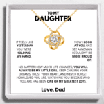 Daughter Necklace From Dad – Proud To Be Your Dad